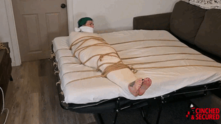cinchedandsecured.com - 1344 - Mia and Bri - Gagged, Wrapped, Roped and Foot Rubbed thumbnail