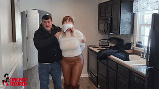 cinchedandsecured.com - 1063 - Jamie Knotts - Busty Beauty Bound and Hopping thumbnail